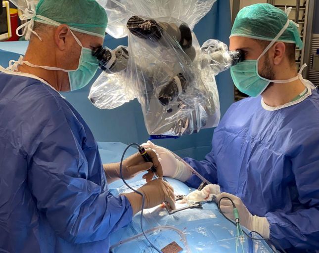 ניתוח בעמוד השדרה בטכניקה זעיר פולשנית ב"פדה-פוריה". צילום: דוברות בית החולים